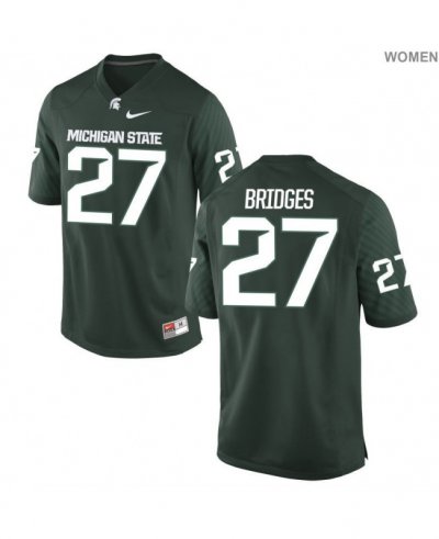 Women's Weston Bridges Michigan State Spartans #37 Nike NCAA Green Authentic College Stitched Football Jersey UT50P42BG